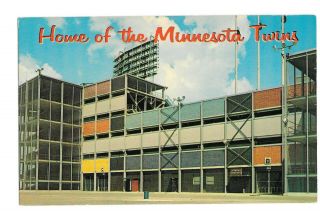 Postcard Home Of The Minnesota Twins Metropolitan Stadium Bloomington Mn