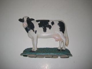 Rare Vintage Cast Iron Cow Doorstop 8 " X 6.  5 " X 2.  5 "