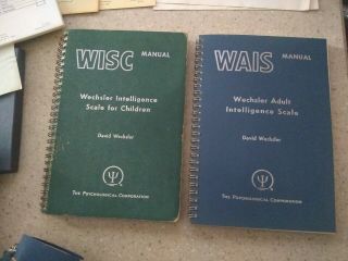 1955 WAIS Wechsler Adult/Children Intelligence Scale Huge Set Psychological Corp 2