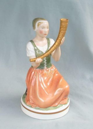 Vintage Royal Copenhagen Figurine - Girl With The Golden Horn