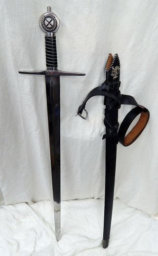 Windless Steelcrafts Robert The Bruce Scotland Medieval Sword W/ Scabbard