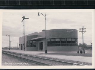 2 Bit Postcards - A258 Rppc " Train Depot,  Nyssa,  Oregon " W - 19