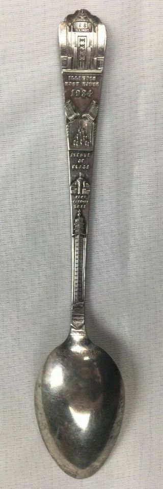 Rare Century Of Progress Exposition Spoon Chicago 1934 Sterling Silver Souvenir