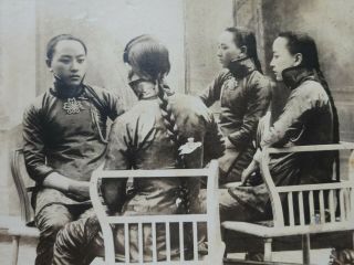 1 China real photograph mirror girls 1910 Hankow 212 Peking Hong Kong 2