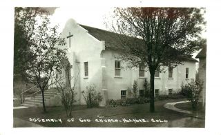Assembly Of God Church,  Rppc,  Holyoke,  Colorado,  Vintage Postcard