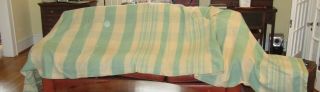 VTG Wool Striped/Plaid Blanket Double Long 72 