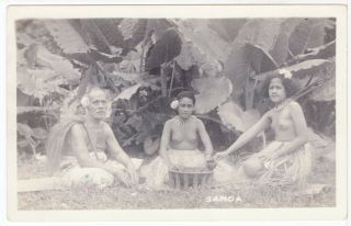 Samoan Two Topless Women Grass Skirt Real Photo Postcard Samoa Water Cup & Bowl