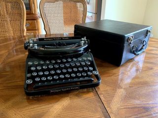 Remington Noiseless Portable Typewriter With Red And Black Inkroll