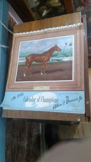 The 1958 Calendar Of Champions Horse Racing