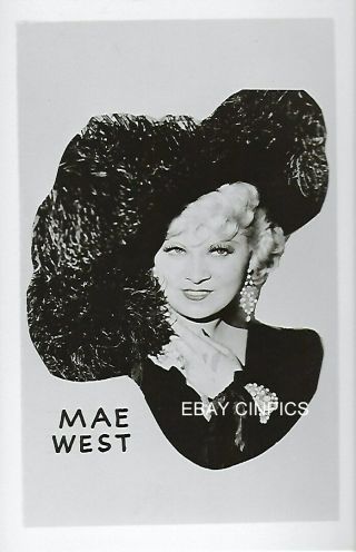 Mae West Post Card From Mae West Estate : 3 1/2 By 5 3/8 Photo