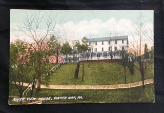 RIVER VIEW HOUSE DELAWARE WATER GAP PA 2 ANTIQUE POSTCARDS c1910 2