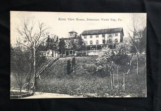 RIVER VIEW HOUSE DELAWARE WATER GAP PA 2 ANTIQUE POSTCARDS c1910 3