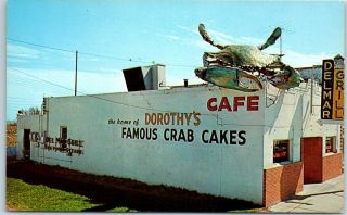 Rockport,  Texas Postcard Del Mar Grill " Home Of Dorothy 