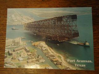 Port Aransas Texas Rppc Oversized Postcard - Giant Bullwinkle Rig 1998 Shell Oil