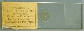 Microphotograph - Kings And Queens Of England On Microscope Slide By Alfred Reeves