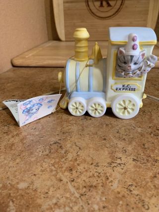 Schmid Kitty Cucumber K.  C.  Express Train 1988 Collectible Wind Up Music Player