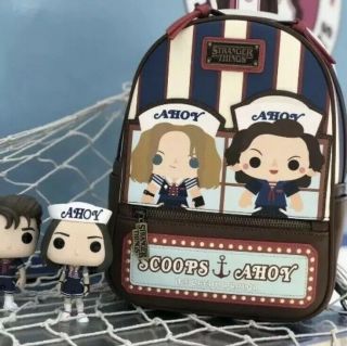 Sdcc 2019 Loungefly Stranger Things Scoops Ahoy Mini Backpack Exclusive In Hand