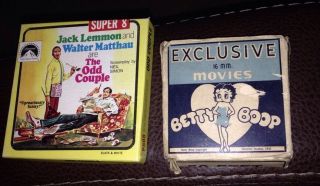 Vintage Betty Boop 16mm & The Odd Couple Black & White 8 Camera Film Movie