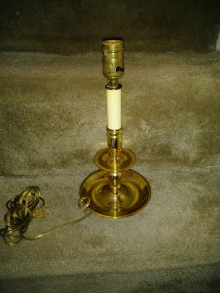 Baldwin Brass Candlestick Table Lamp Accent Colonial Style Desk Top