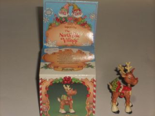 Enesco North Pole Village Rudolph The Red Nosed Reindeer 871745 By Zimnicki Mib