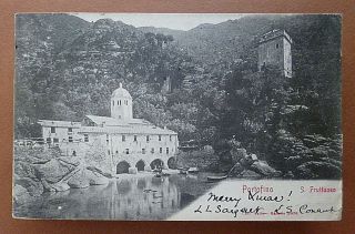 Dec.  19,  1904 Postcard From Portofino/abbazia Di San Fruttuoso,  Liguria,  Italy