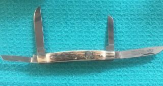 German Eye Congress Stag Handle Solingen Steel Folding Pocket Knife 56 - DS 3