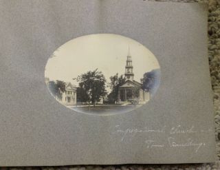 Old Photo Album Wrentham Massachusetts Bank Church South Street Rare L@@K NR 3