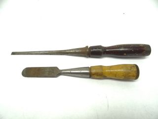 2 Vintage Old Dunlap Germany Spiegel Germany Woodworking Chisels Hand Tools 2