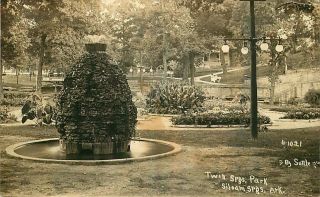Real Photo Postcard Twin Springs Park,  Siloam Springs,  Arkansas - Suttle Photo