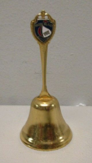 Rhode Island Ocean State Brass Bell With Sail Boat