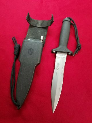 Gerber Knives Tac Ii 2 Knife Usa Made W/ Gerber Bianchi Sheath Solid