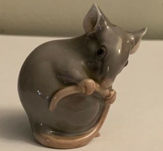 Vintage Royal Copenhagen B & G Gray Mouse Figurine 1801 Adorable
