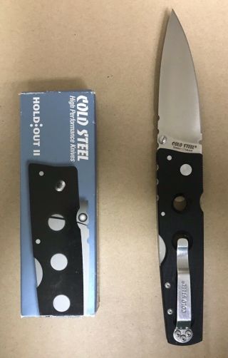 Rare Cold Steel Hold Out II Knife CTS - XHP Steel 11HCL Plain Edge 2