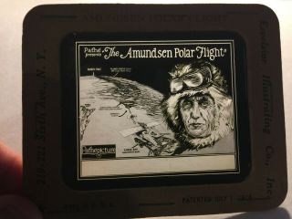 Extremely Rare Movie Magic Lantern Slide The Amundsen Polar Flight 1925