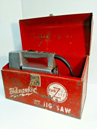 Vintage Milwaukee 6250 Sawzitt Heavy Duty Jig Saw Metal Case