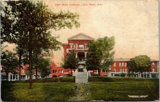 Old Postcard Ar 1910s Deaf Mute Institute Little Rock Arkansas Harris Foto B12