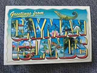 Cayman British West Indies Postcard Greetings From Cayman Islands Post Card