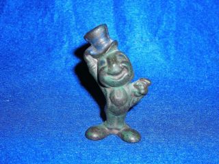 Antique / Vintage Very Rare Disney Cast Iron Jimmy Cricket Figurine