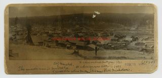 Roslyn,  Washington - 1890 Coal Mining Town - Scarce Panorama Cabinet Card Photo