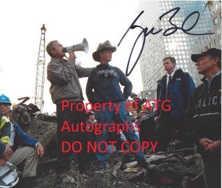 President George W Bush Signed 9/11 Ground Zero Bullhorn Reprint 8x10 Photo Rp