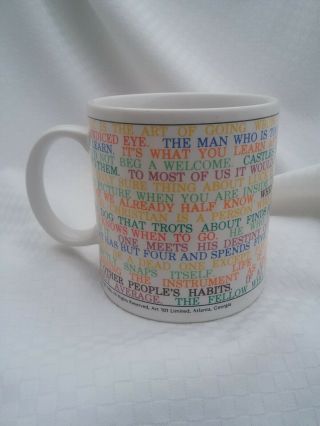 Vintage Mug,  Thousand Words Is Worth A Picture,  1978.  Ceramic Coffee Mug,  Rare.