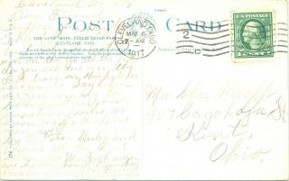 Cleveland,  OH,  Euclid Beach Park Auto Train postcard 1917 (Kids,  STAMP,  POSTAGE) 2