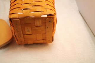 Longaberger Tall Tissue Box Basket with Lid 6
