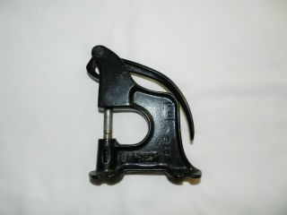 Vintage Rex 27 Cast Iron Brake Relining Tubular Rivet Setter Press Bench Mount