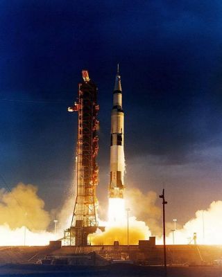 Apollo 14 Saturn V Rocket Launch Nasa 8x10 Silver Halide Photo Print