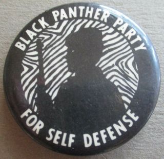 Black Panther Party For Self Defense Pinback Button Sf/oakland Bay Area 1960 