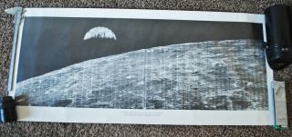 Nasa Boeing Print First Photo Of Earth From Moon & Letter & Mailer 1967