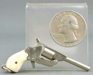 Fine Vtg Miniature Antique Colt Revolver Fisher Pistol Gun Model