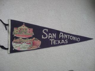 Vintage San Antonio,  Texas Felt Pennant - 1950s