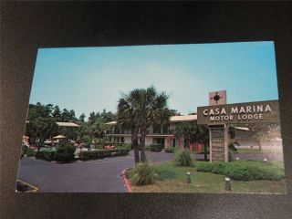 Vintage Postcard Casa Marina Motor Lodge Myrtle Beach Sc Chrome